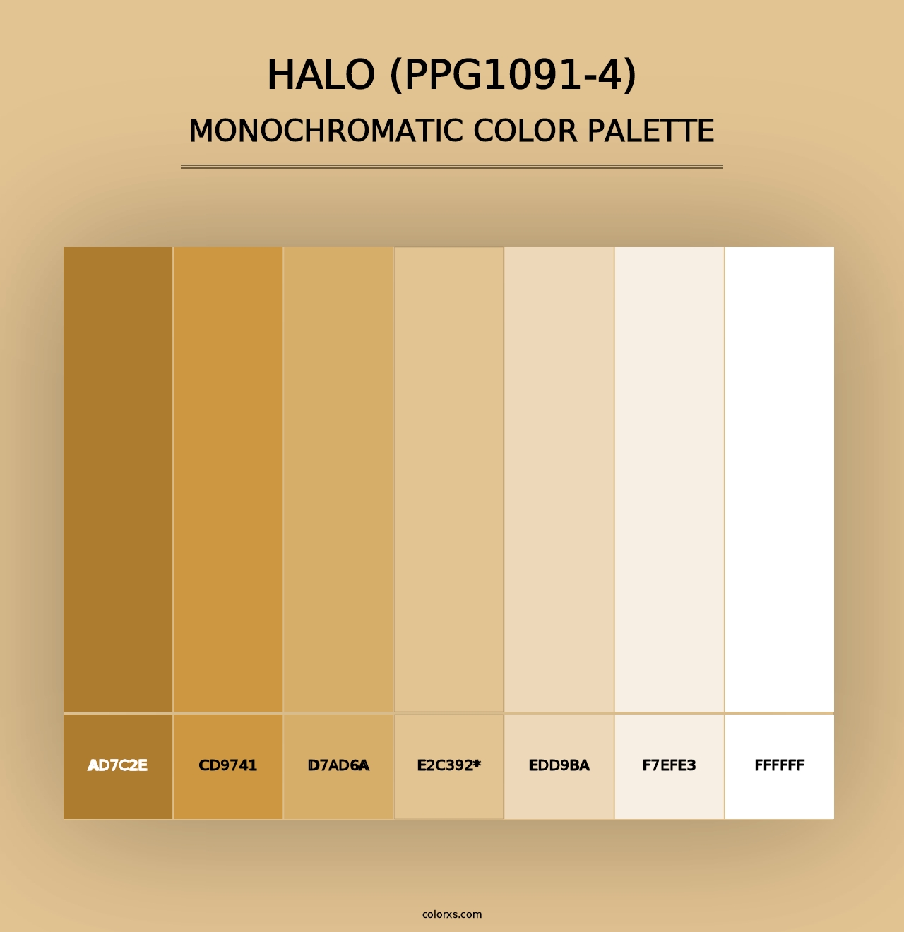 Halo (PPG1091-4) - Monochromatic Color Palette