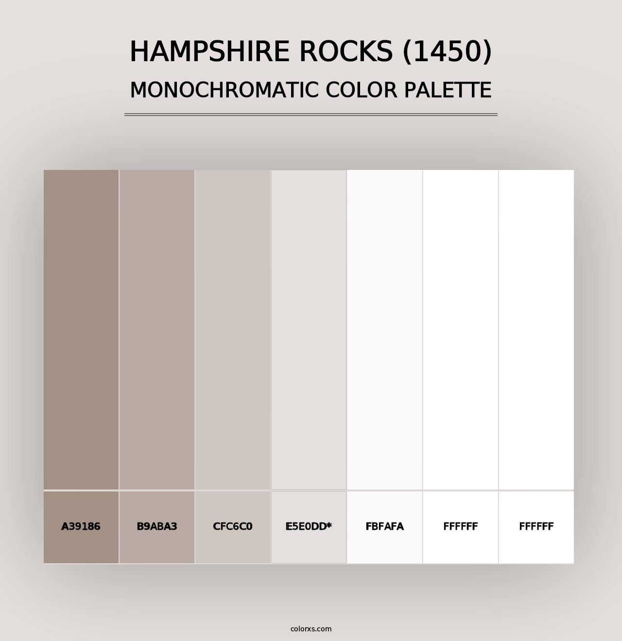 Hampshire Rocks (1450) - Monochromatic Color Palette