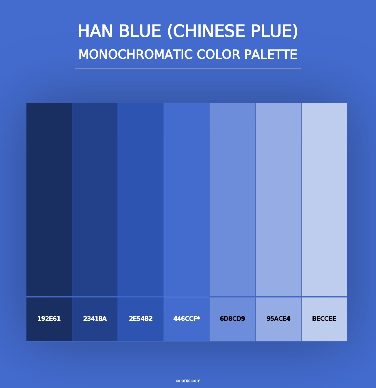 Han Blue (Chinese Plue) - Monochromatic Color Palette