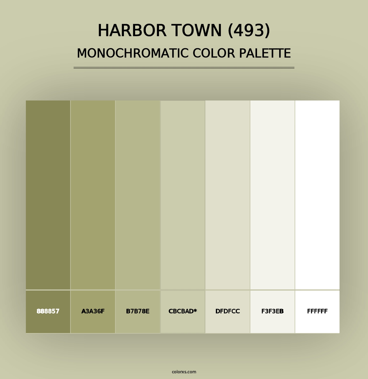 Harbor Town (493) - Monochromatic Color Palette