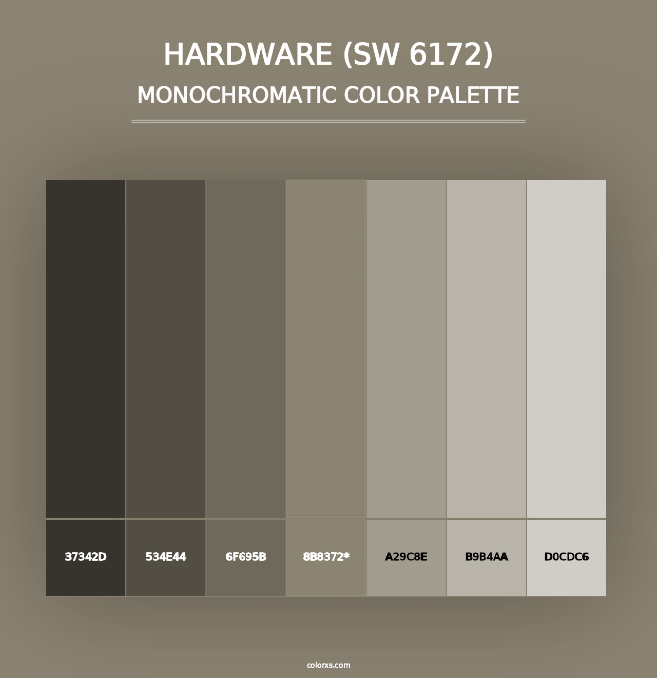 Hardware (SW 6172) - Monochromatic Color Palette