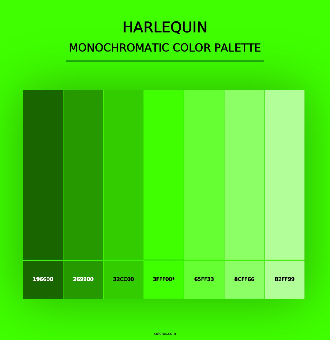 Harlequin - Monochromatic Color Palette