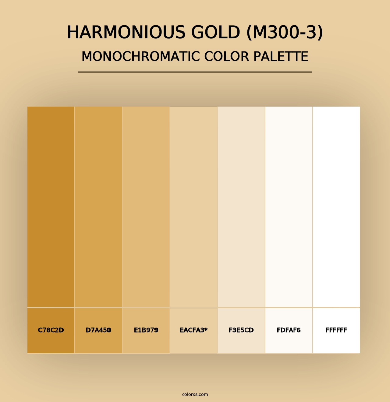 Harmonious Gold (M300-3) - Monochromatic Color Palette