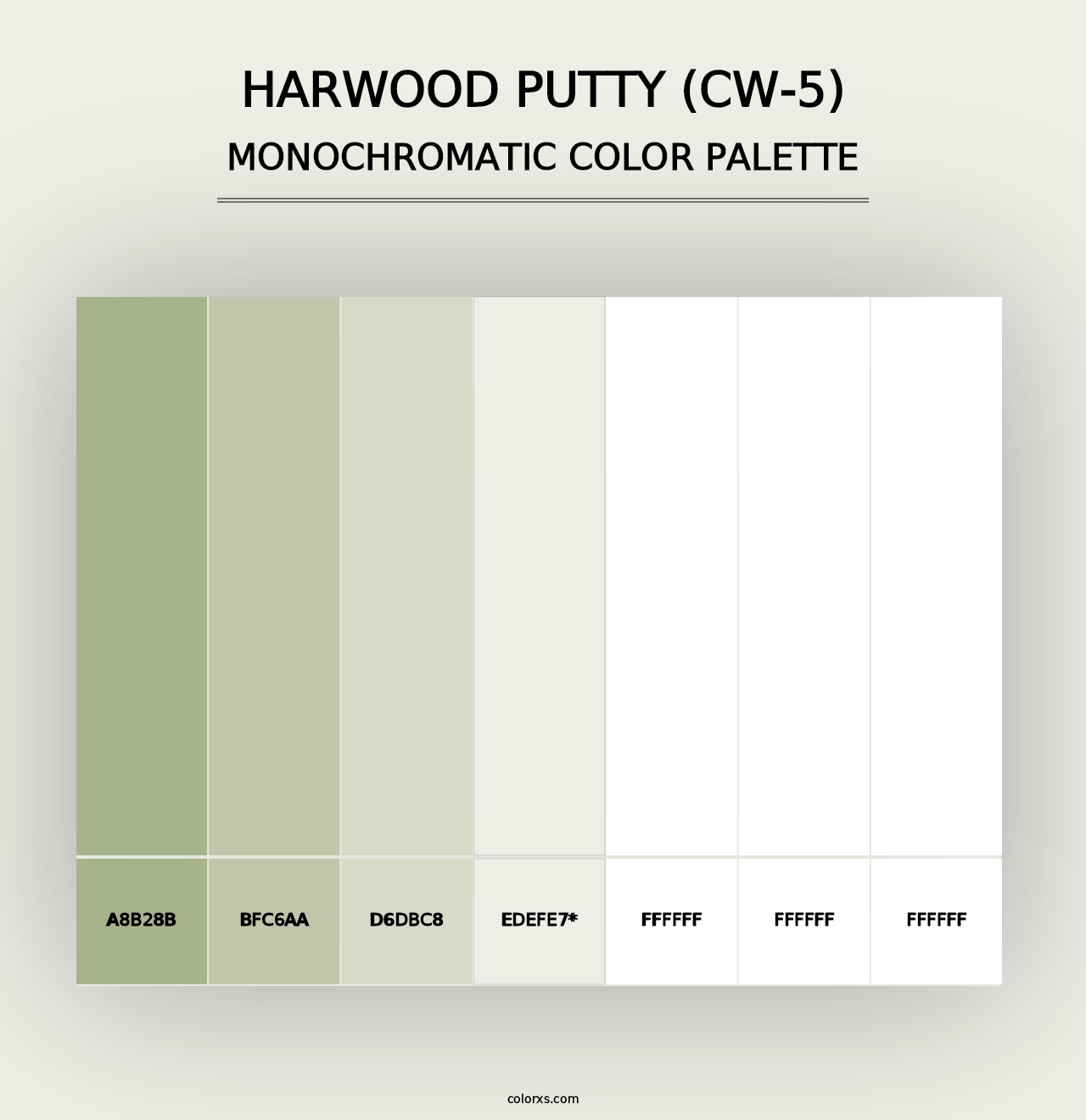 Harwood Putty (CW-5) - Monochromatic Color Palette