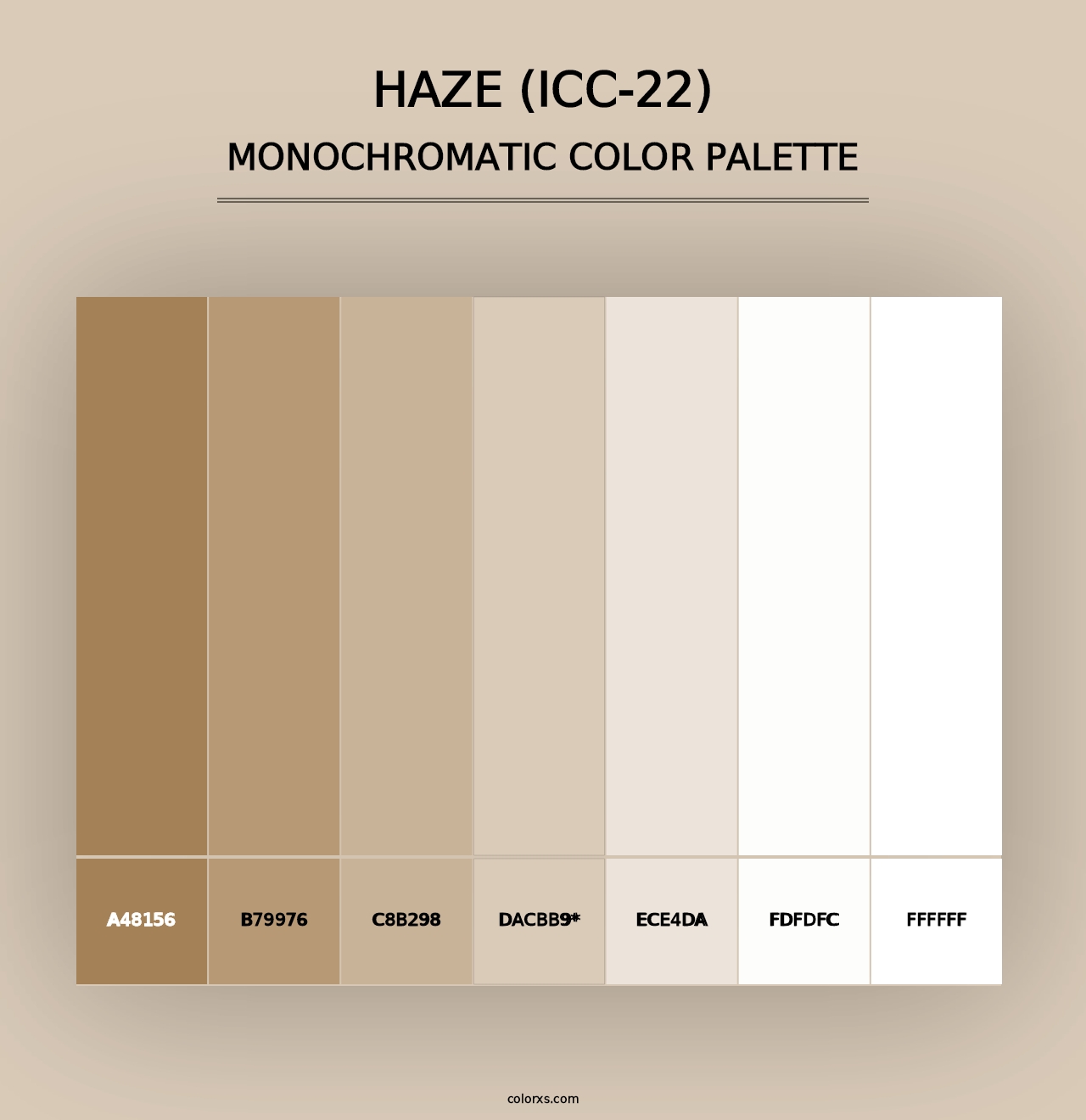 Haze (ICC-22) - Monochromatic Color Palette