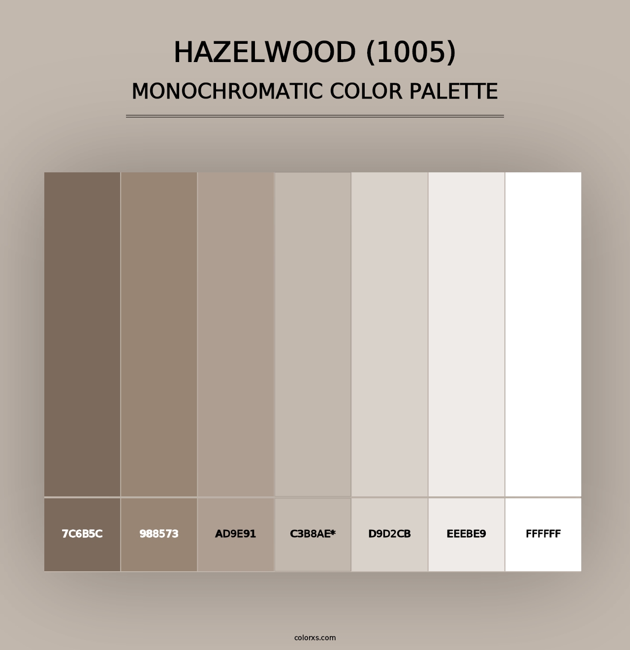 Hazelwood (1005) - Monochromatic Color Palette