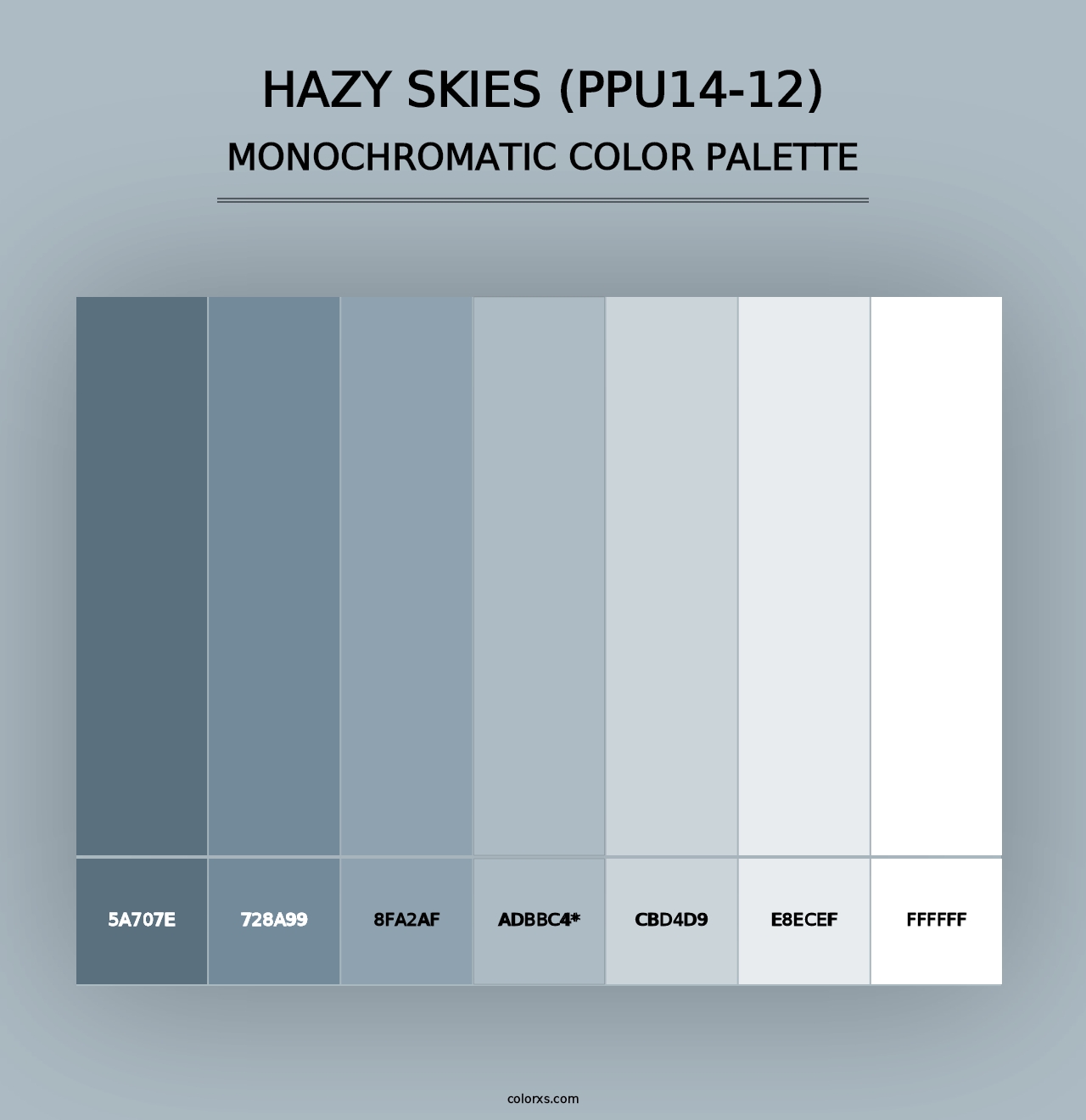 Hazy Skies (PPU14-12) - Monochromatic Color Palette