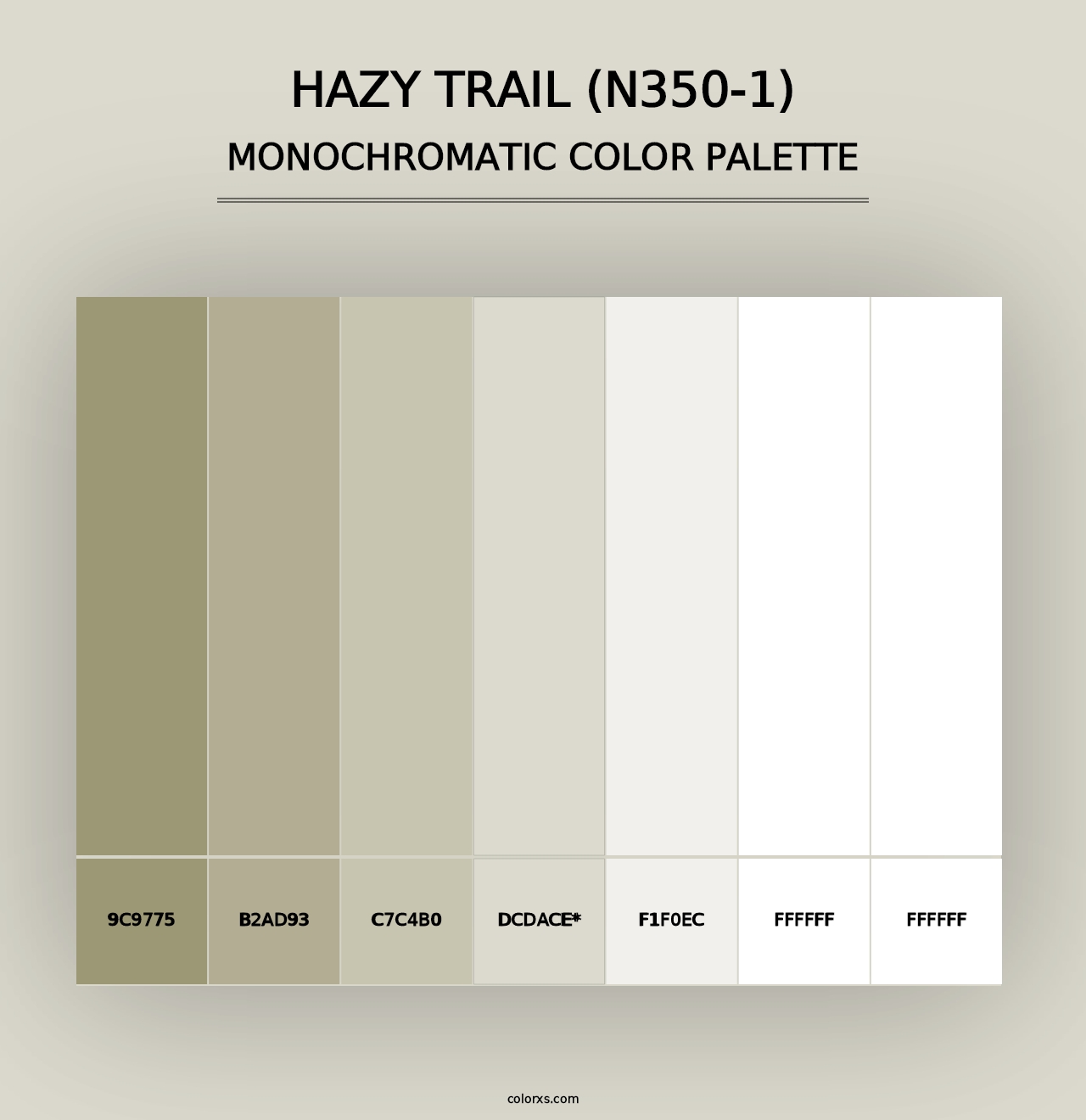 Hazy Trail (N350-1) - Monochromatic Color Palette