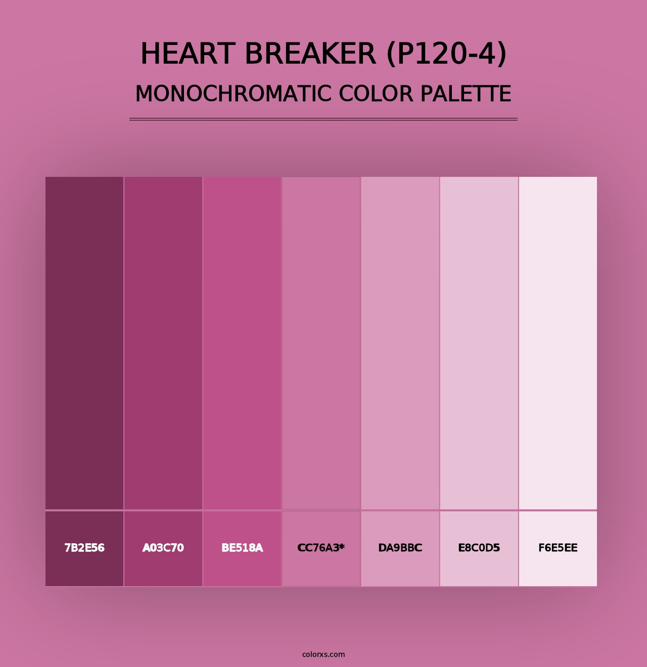 Heart Breaker (P120-4) - Monochromatic Color Palette