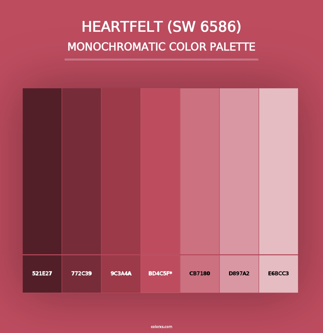 Heartfelt (SW 6586) - Monochromatic Color Palette