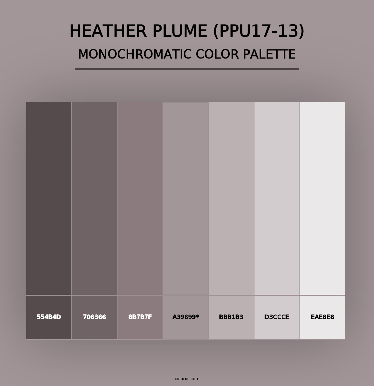 Heather Plume (PPU17-13) - Monochromatic Color Palette