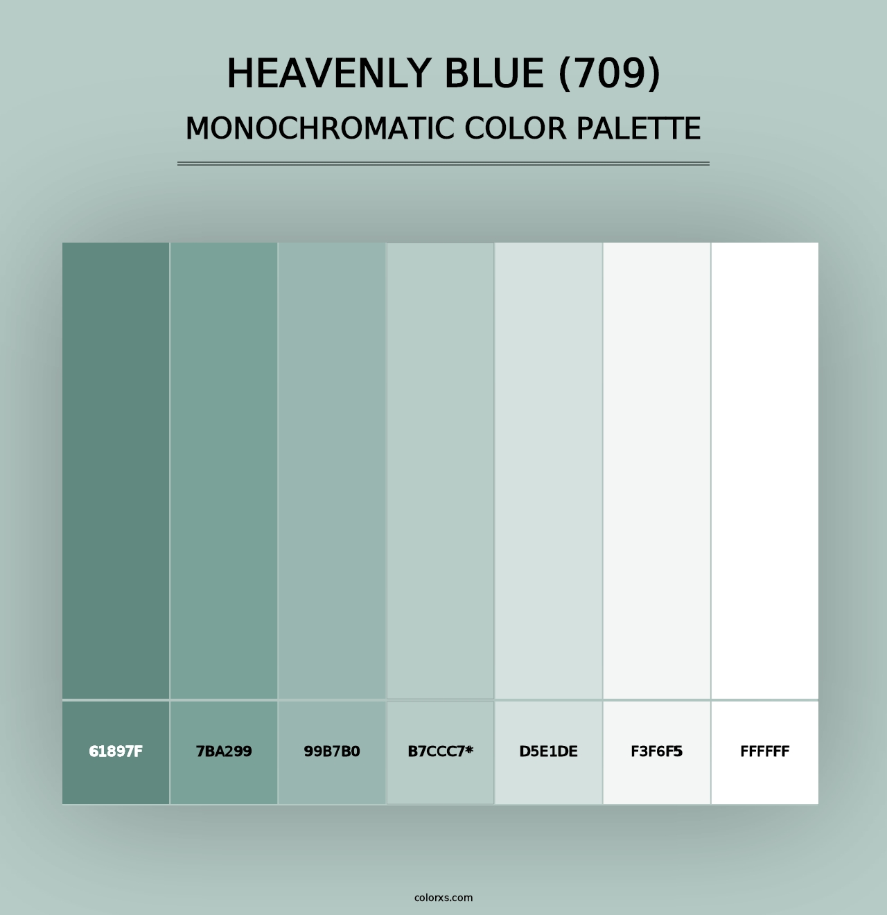 Heavenly Blue (709) - Monochromatic Color Palette