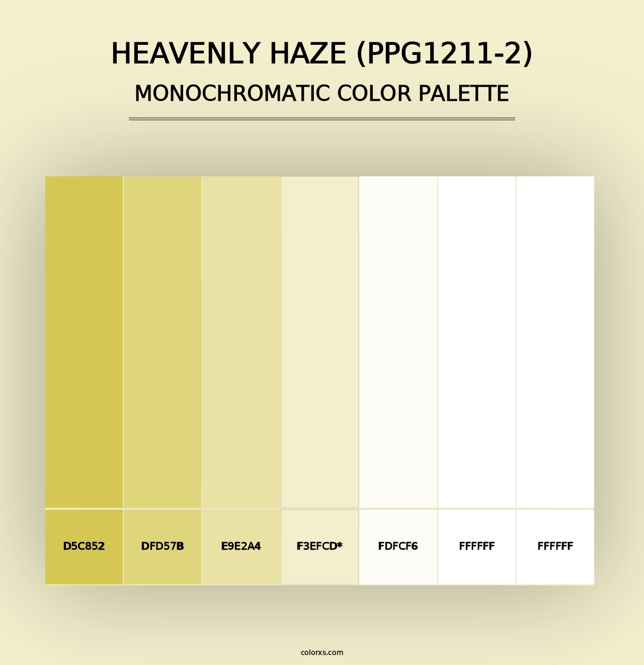 Heavenly Haze (PPG1211-2) - Monochromatic Color Palette