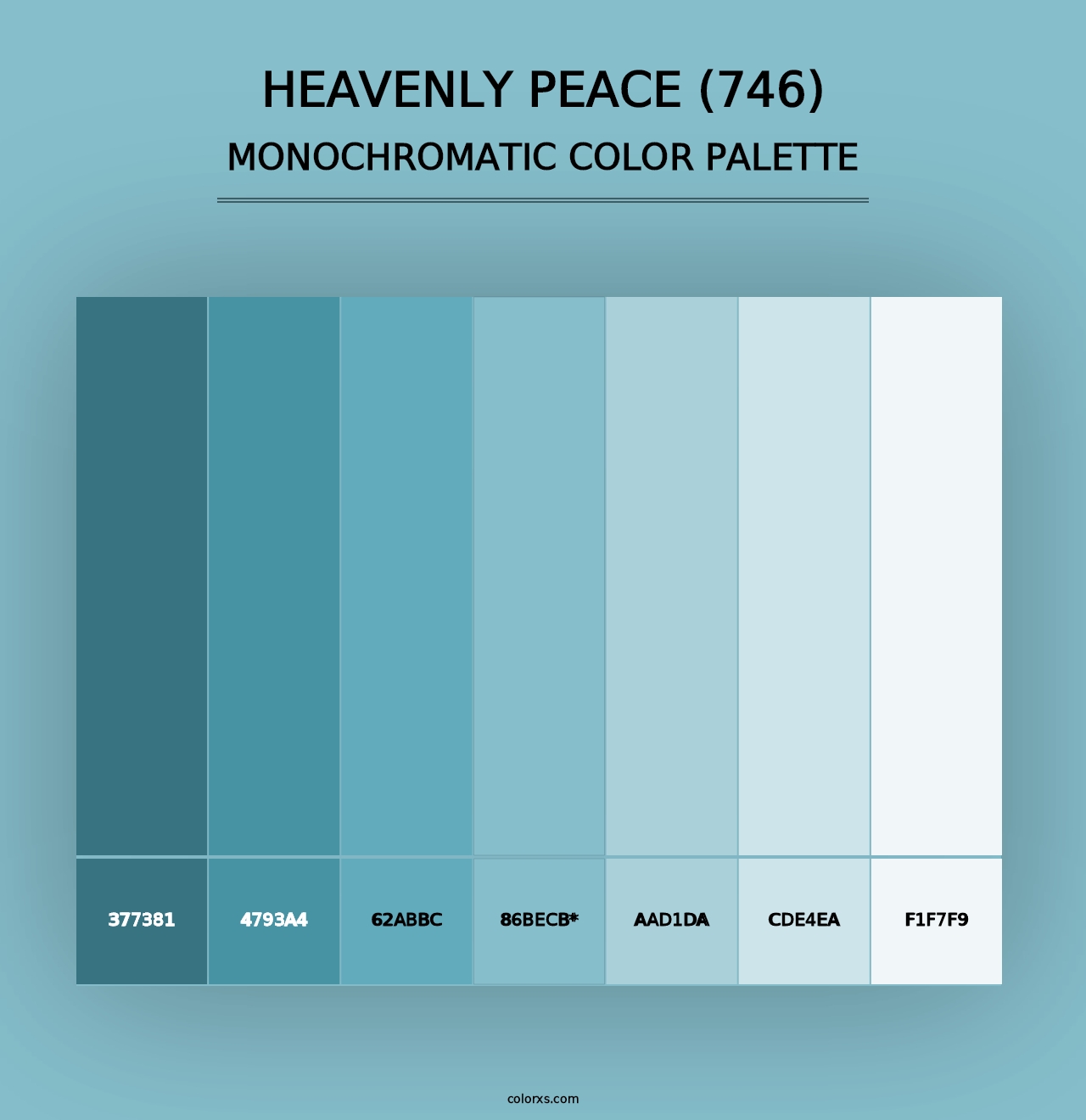 Heavenly Peace (746) - Monochromatic Color Palette