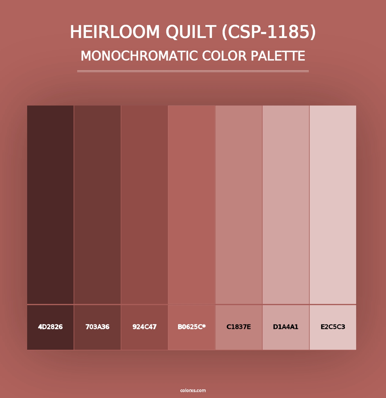 Heirloom Quilt (CSP-1185) - Monochromatic Color Palette