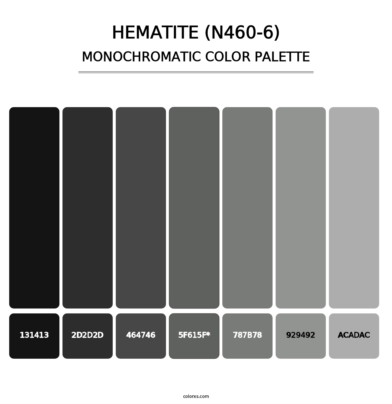 Hematite (N460-6) - Monochromatic Color Palette