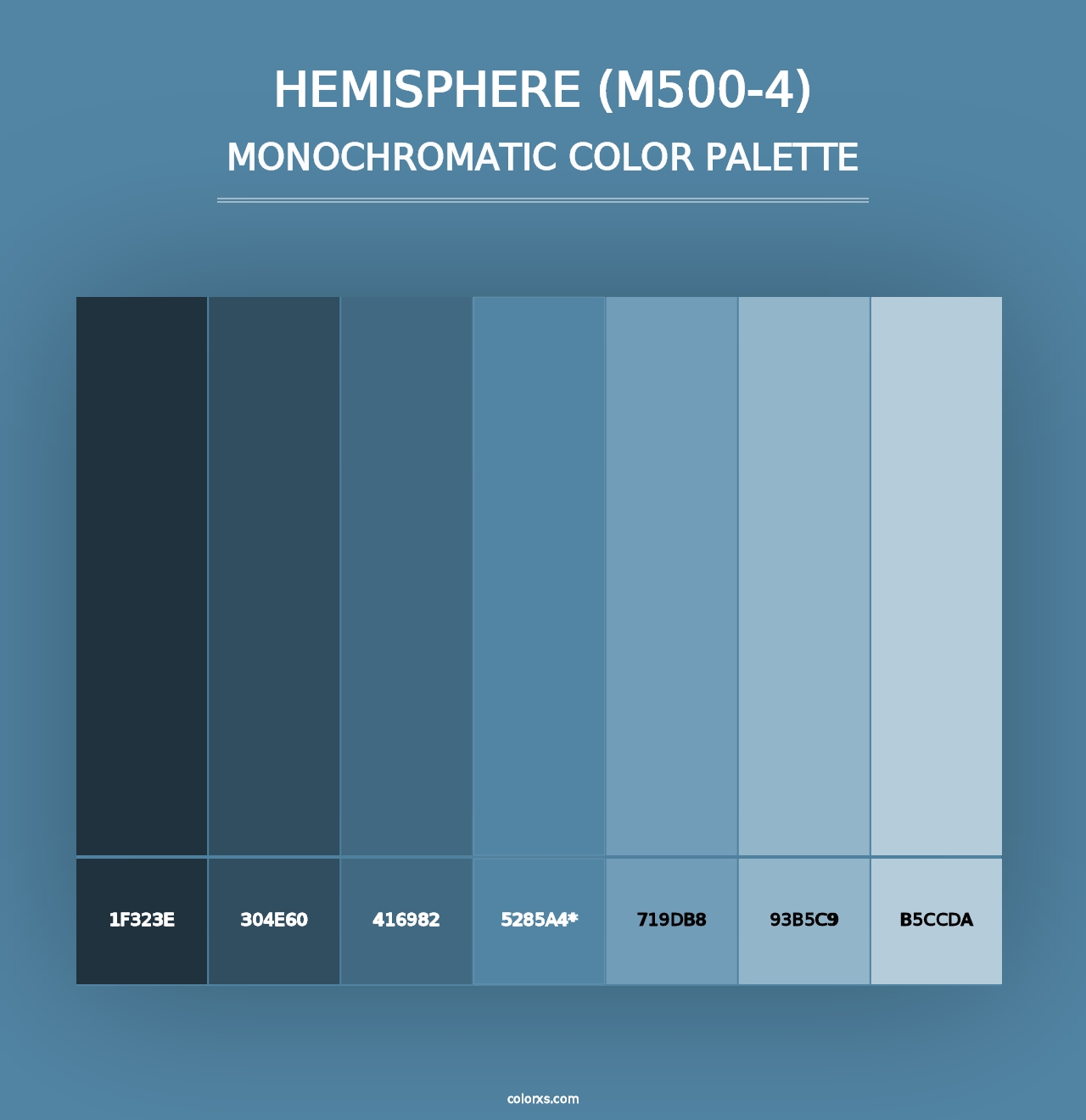 Hemisphere (M500-4) - Monochromatic Color Palette