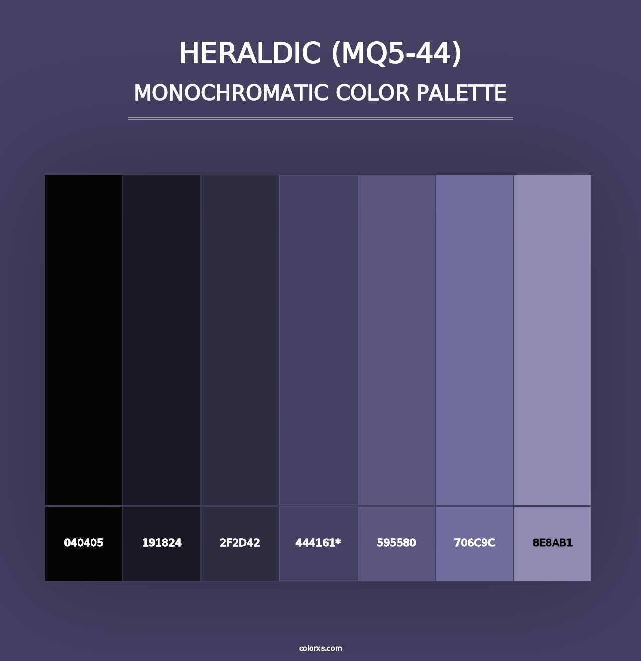 Heraldic (MQ5-44) - Monochromatic Color Palette