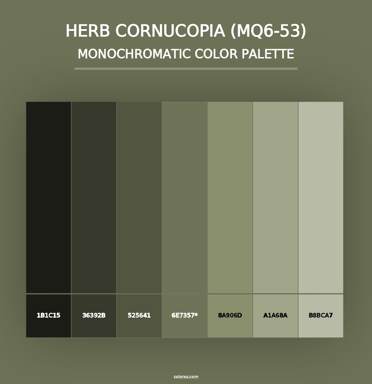 Herb Cornucopia (MQ6-53) - Monochromatic Color Palette