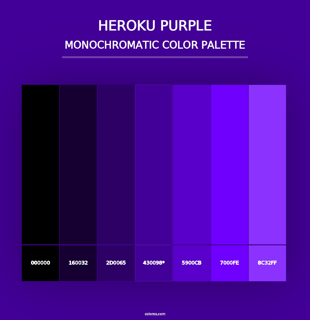 Heroku Purple - Monochromatic Color Palette