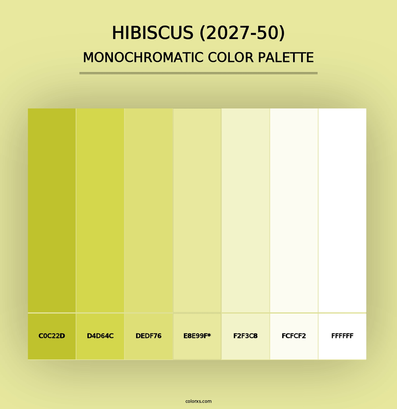 Hibiscus (2027-50) - Monochromatic Color Palette