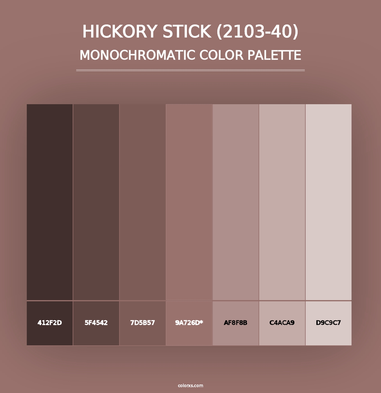 Hickory Stick (2103-40) - Monochromatic Color Palette