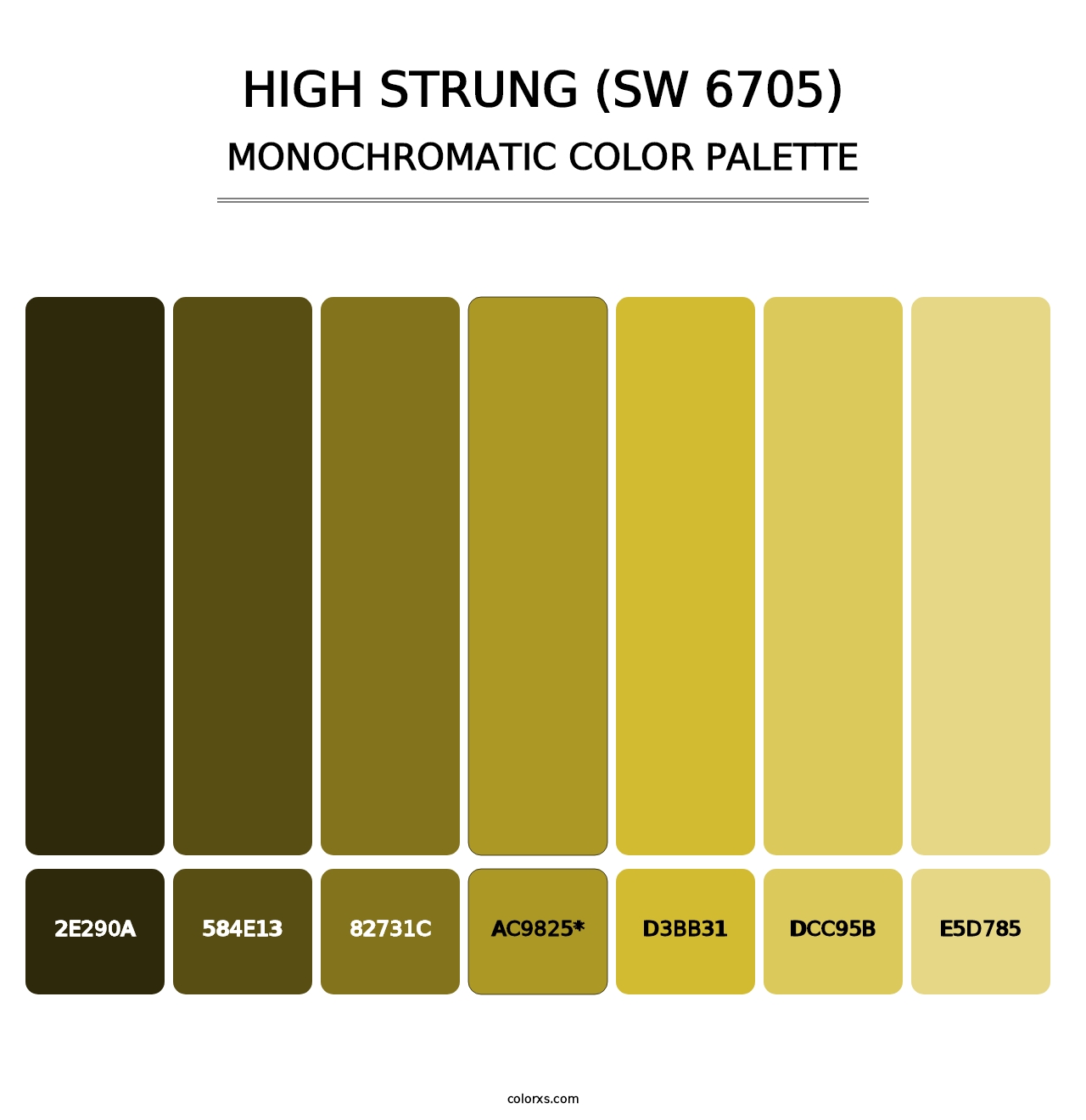 High Strung (SW 6705) - Monochromatic Color Palette