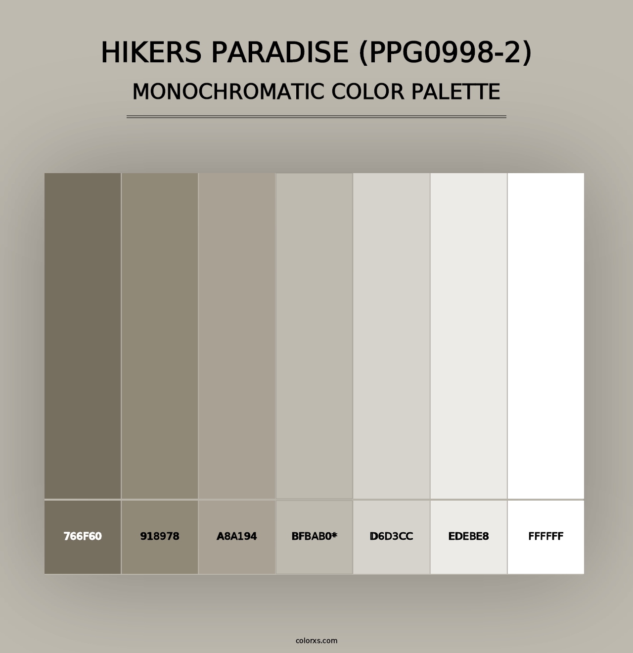 Hikers Paradise (PPG0998-2) - Monochromatic Color Palette