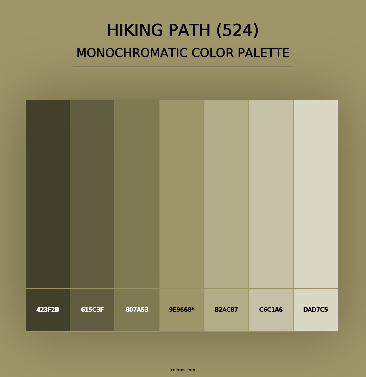 Hiking Path (524) - Monochromatic Color Palette