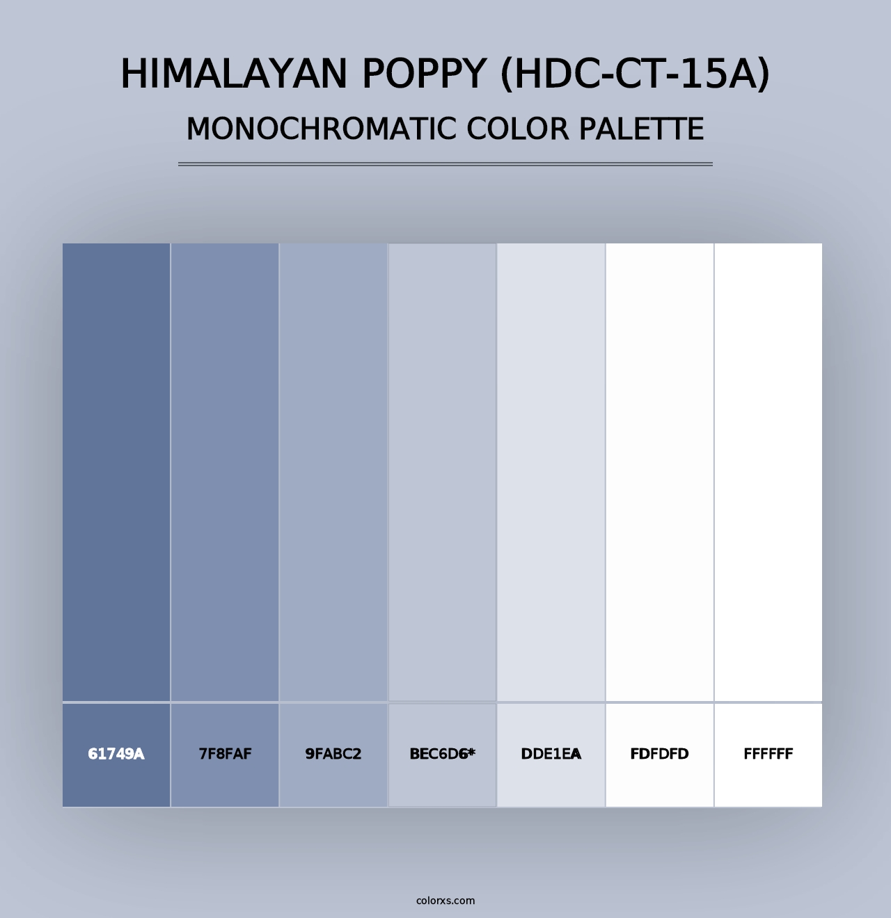 Himalayan Poppy (HDC-CT-15A) - Monochromatic Color Palette