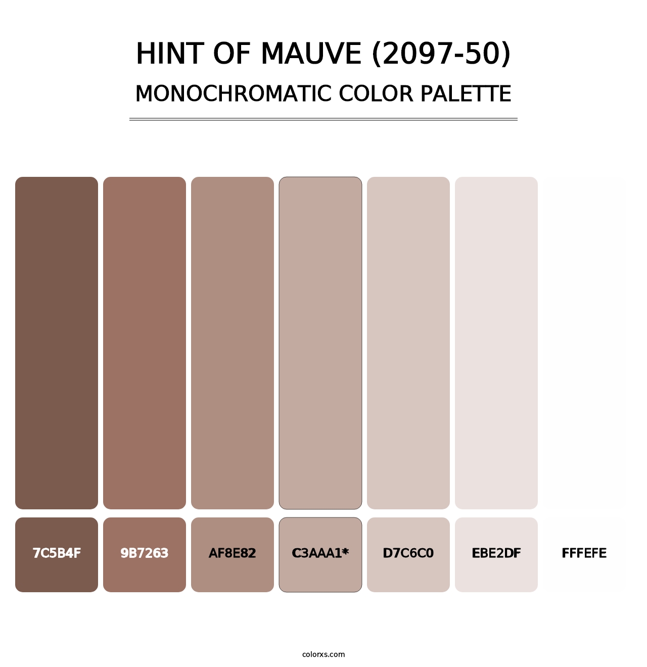 Hint of Mauve (2097-50) - Monochromatic Color Palette