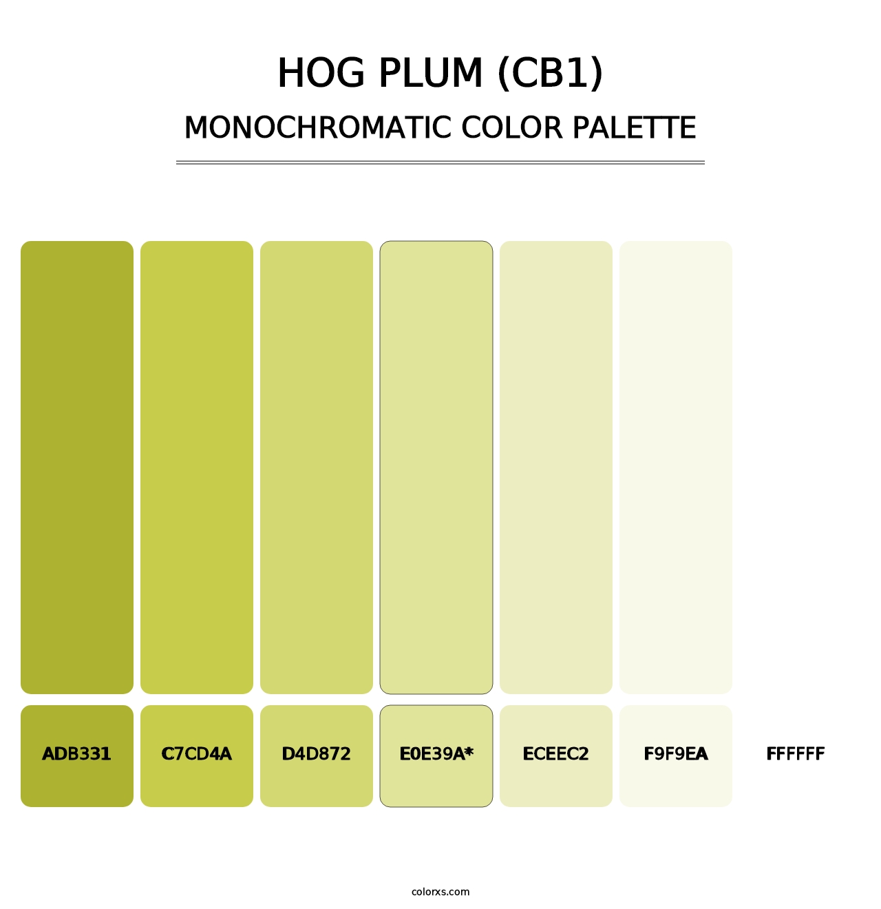 Hog Plum (CB1) - Monochromatic Color Palette