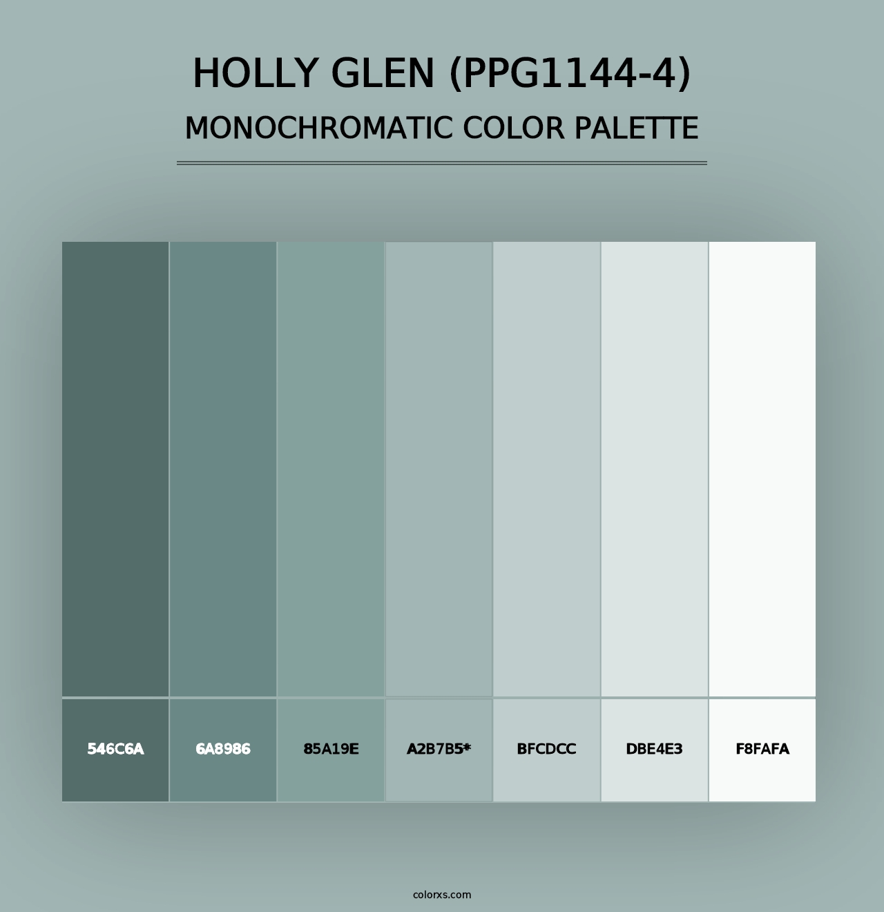 Holly Glen (PPG1144-4) - Monochromatic Color Palette