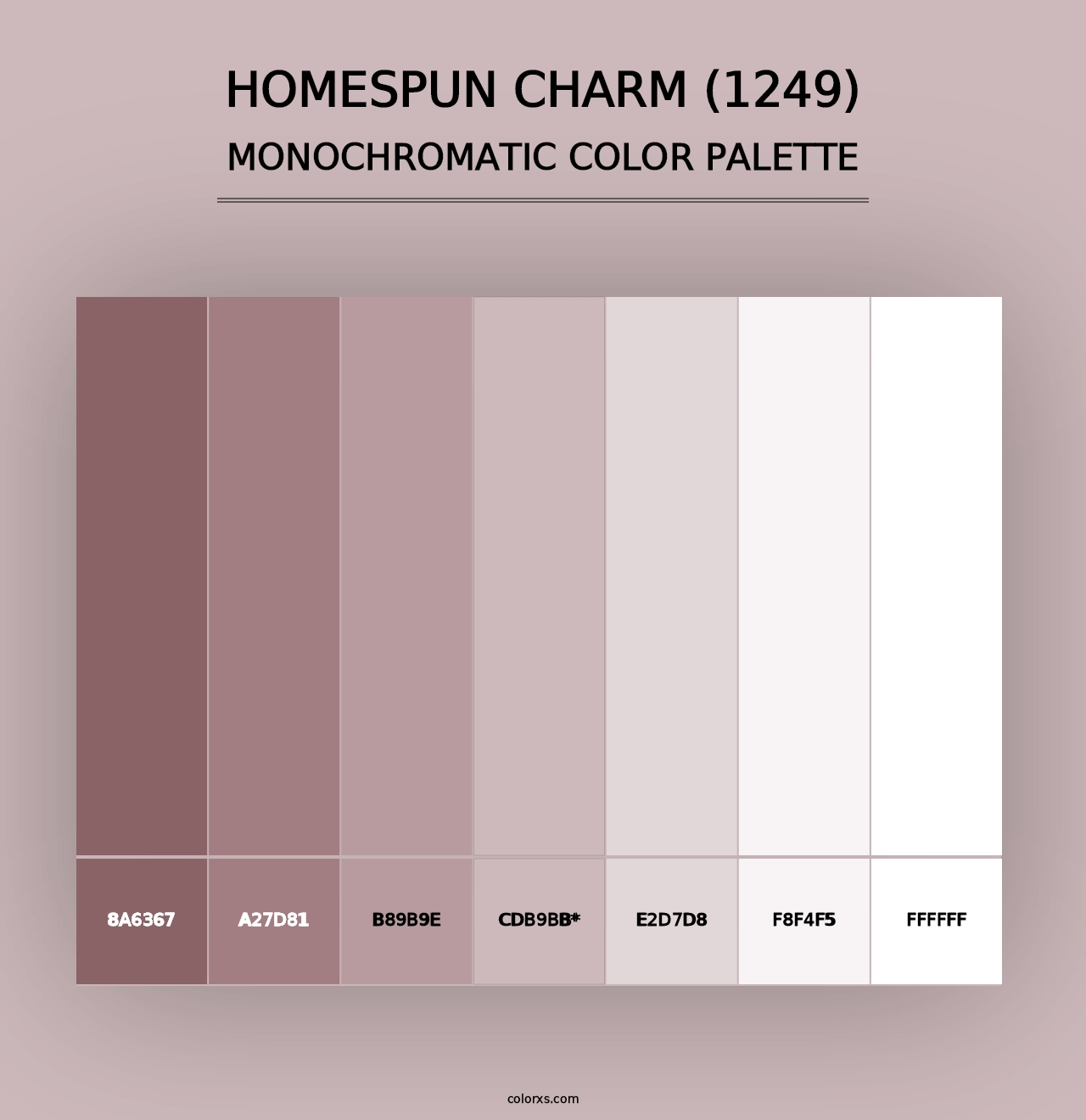 Homespun Charm (1249) - Monochromatic Color Palette