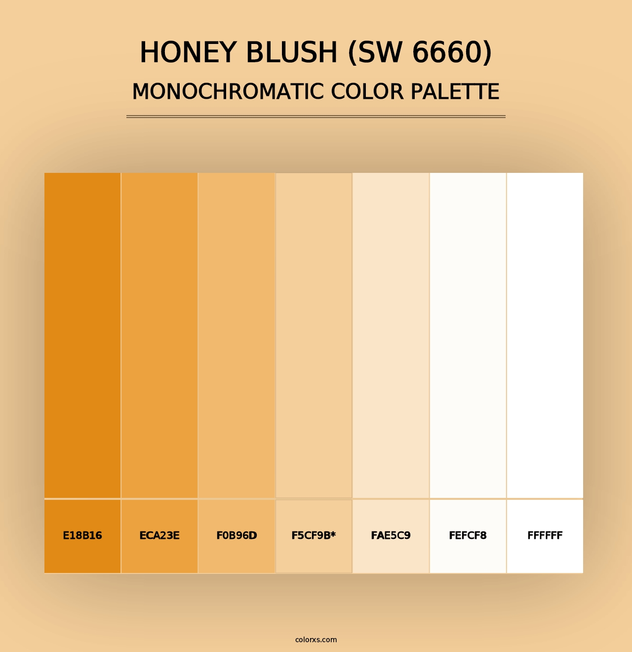 Honey Blush (SW 6660) - Monochromatic Color Palette