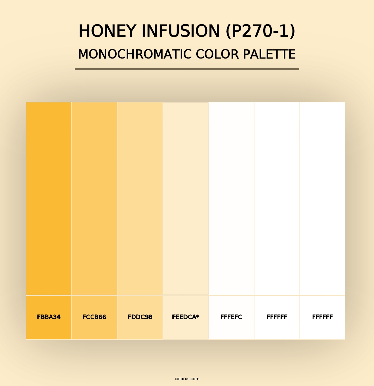 Honey Infusion (P270-1) - Monochromatic Color Palette