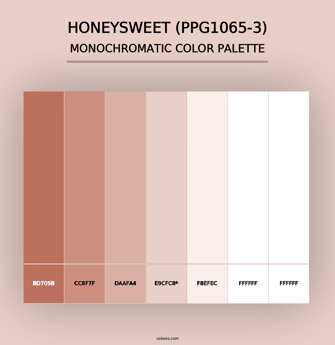 Honeysweet (PPG1065-3) - Monochromatic Color Palette