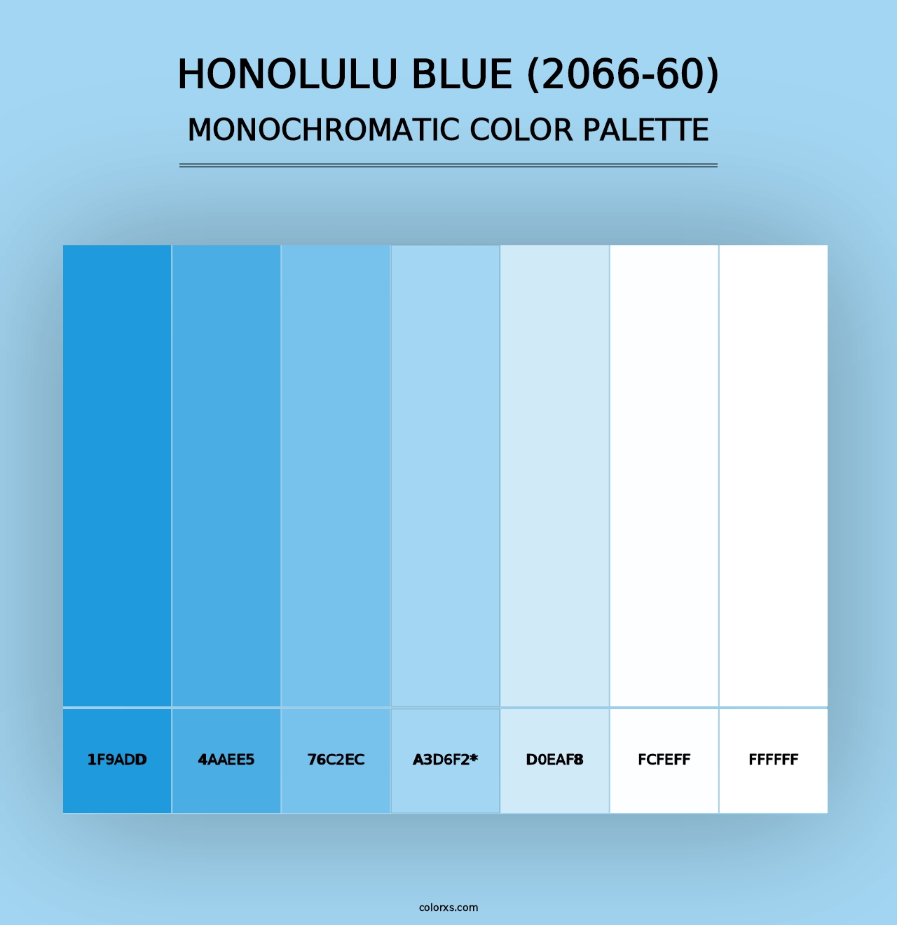 Honolulu Blue (2066-60) - Monochromatic Color Palette