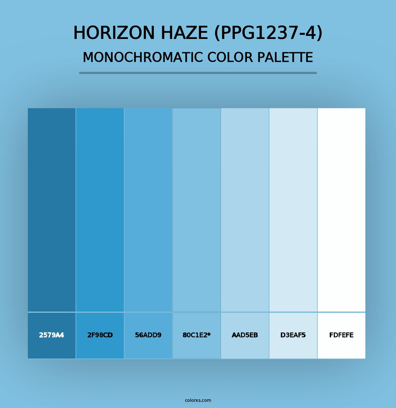 Horizon Haze (PPG1237-4) - Monochromatic Color Palette