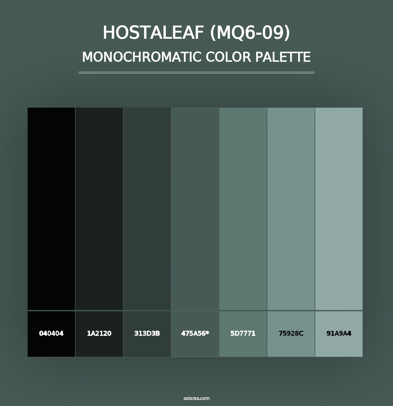 Hostaleaf (MQ6-09) - Monochromatic Color Palette