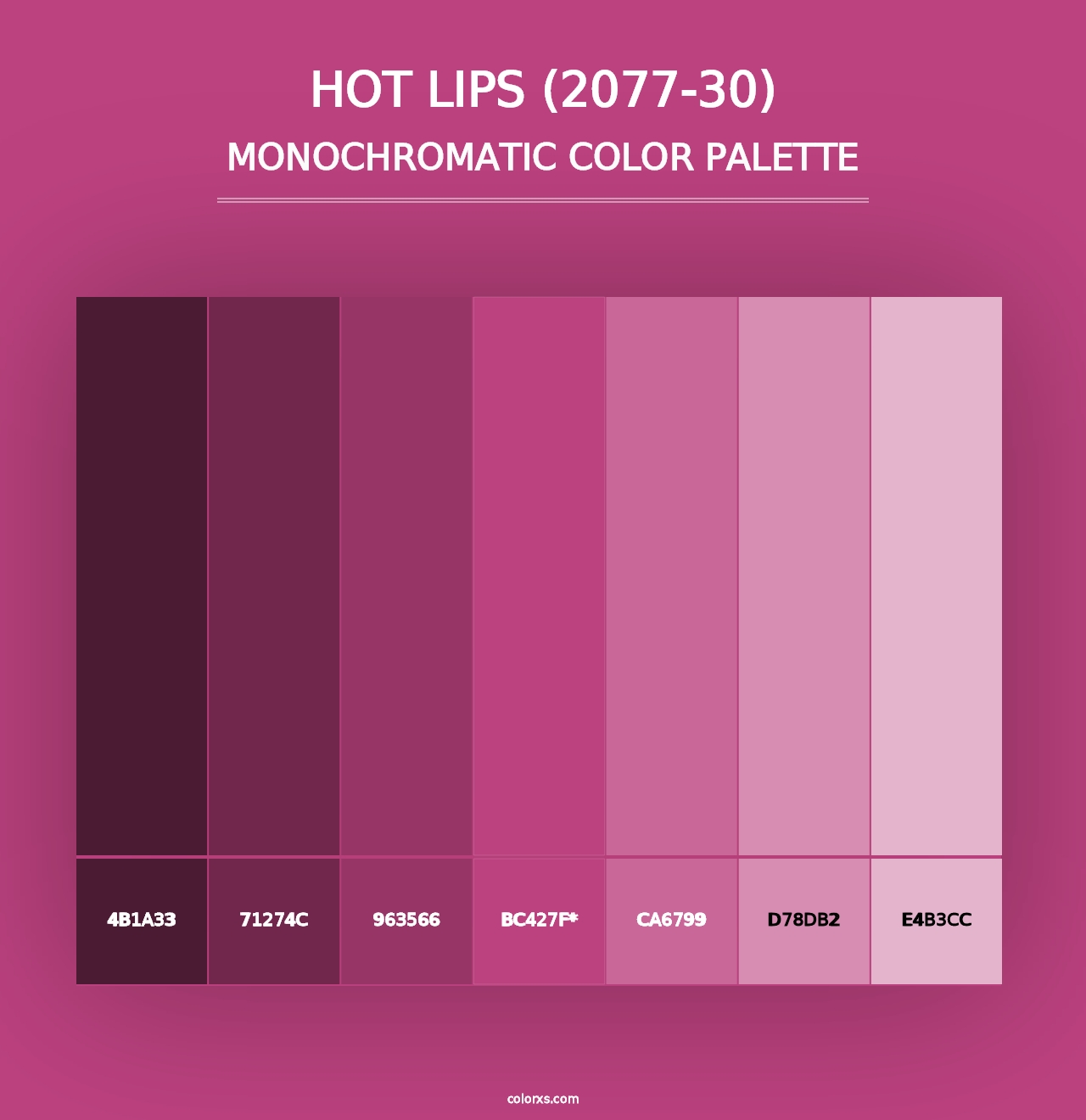 Hot Lips (2077-30) - Monochromatic Color Palette