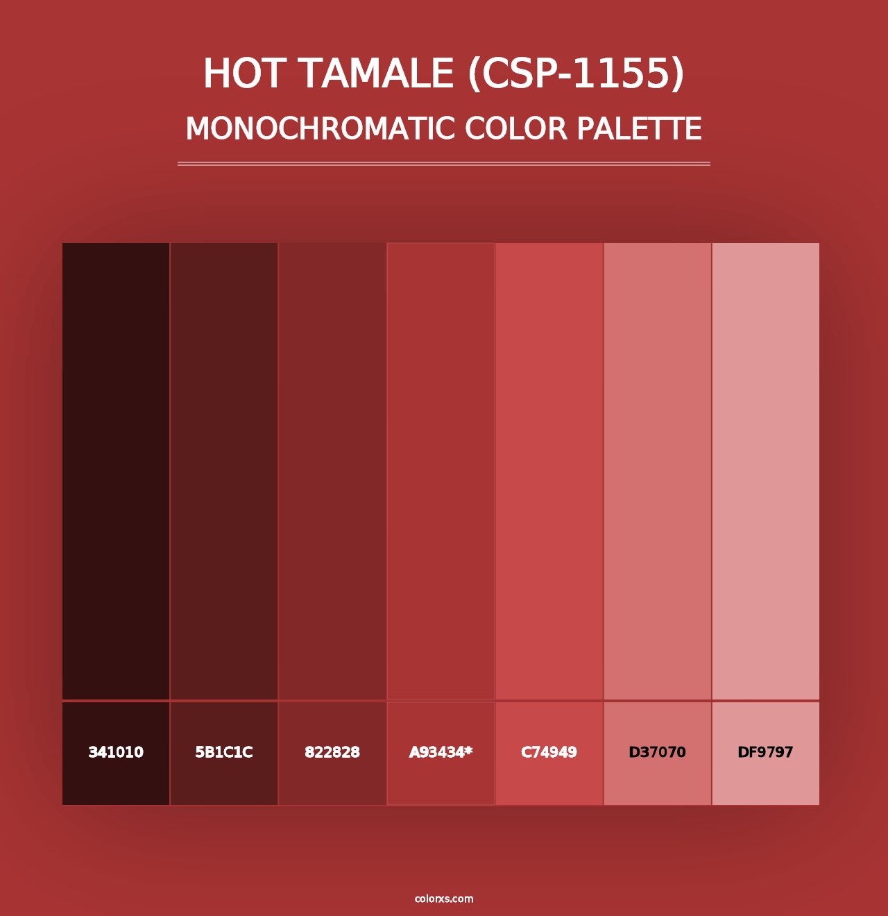 Hot Tamale (CSP-1155) - Monochromatic Color Palette