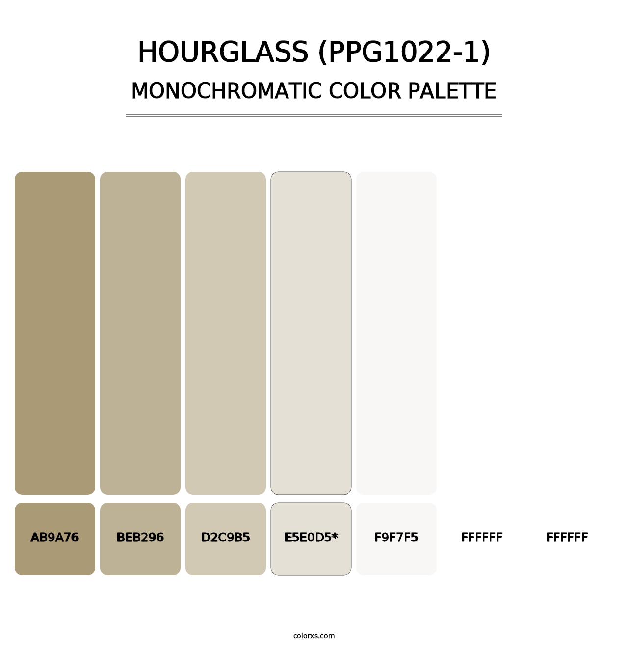 Hourglass (PPG1022-1) - Monochromatic Color Palette