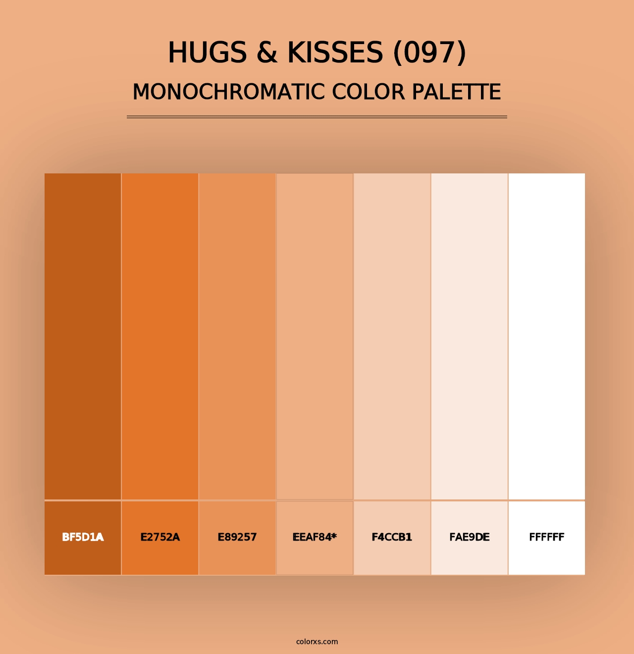 Hugs & Kisses (097) - Monochromatic Color Palette