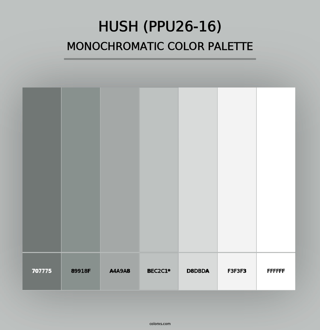 Hush (PPU26-16) - Monochromatic Color Palette