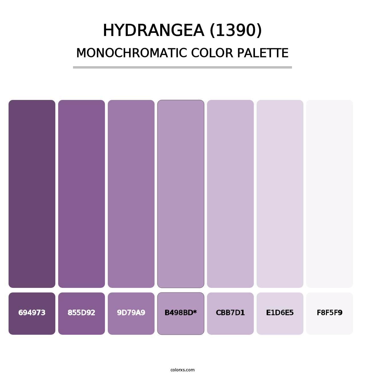 Hydrangea (1390) - Monochromatic Color Palette