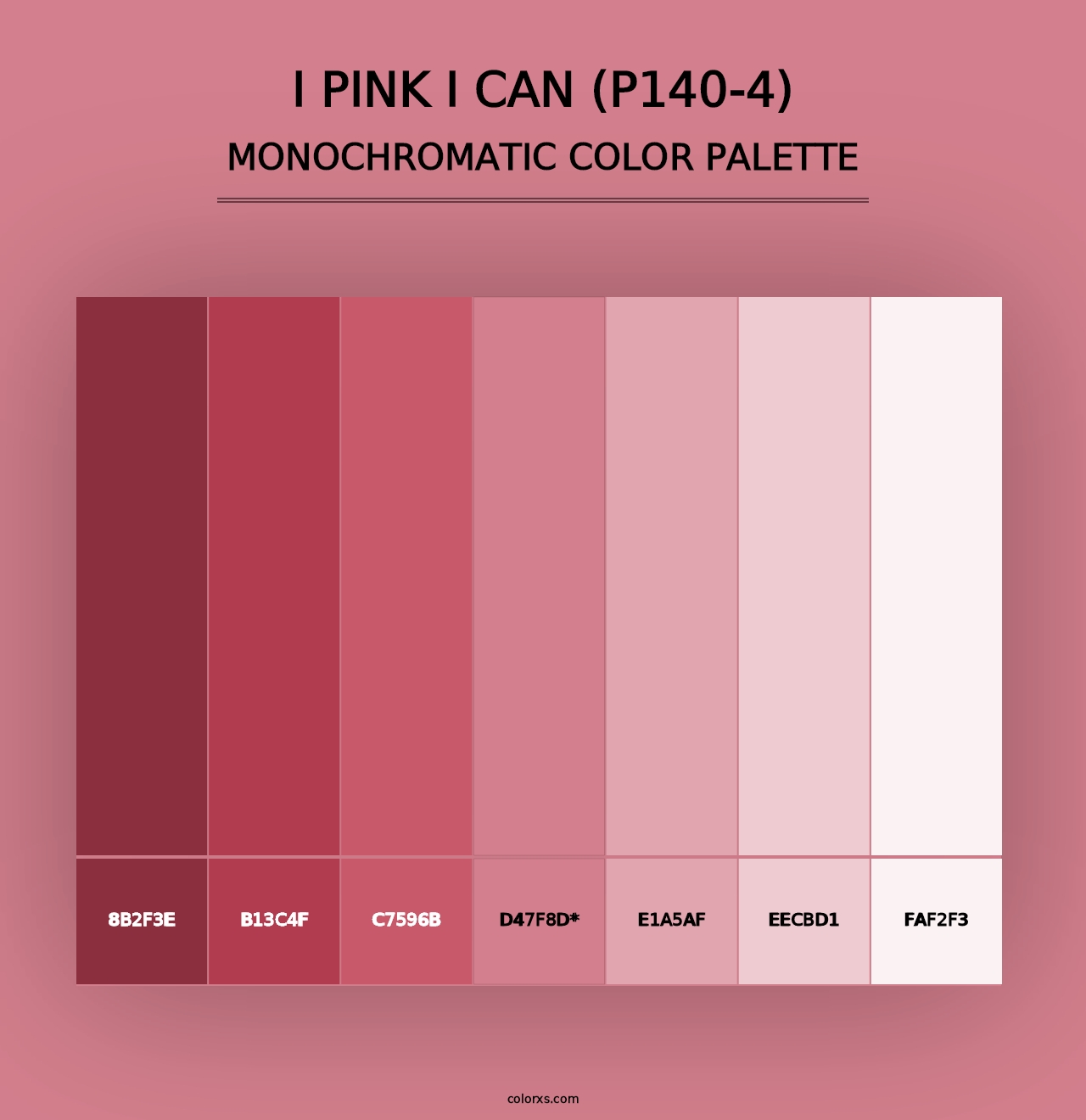 I Pink I Can (P140-4) - Monochromatic Color Palette