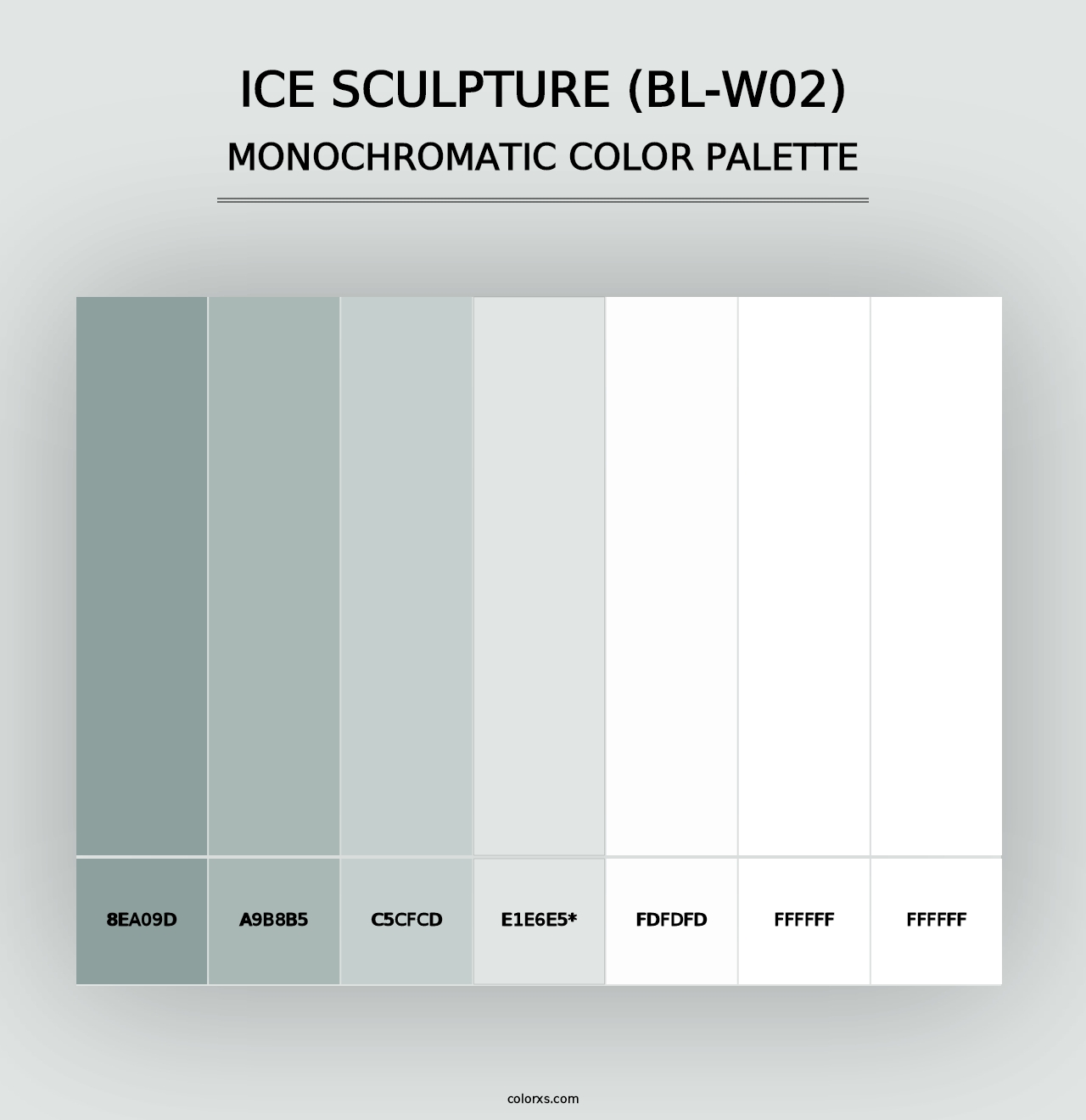 Ice Sculpture (BL-W02) - Monochromatic Color Palette