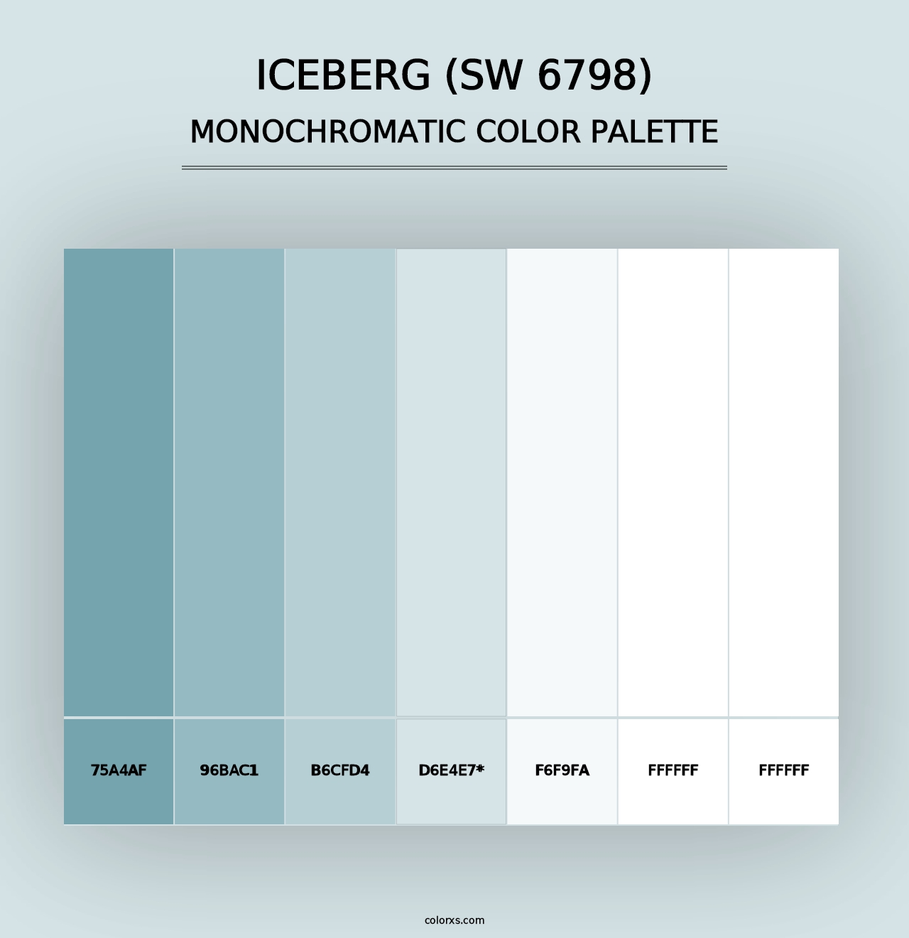 Iceberg (SW 6798) - Monochromatic Color Palette