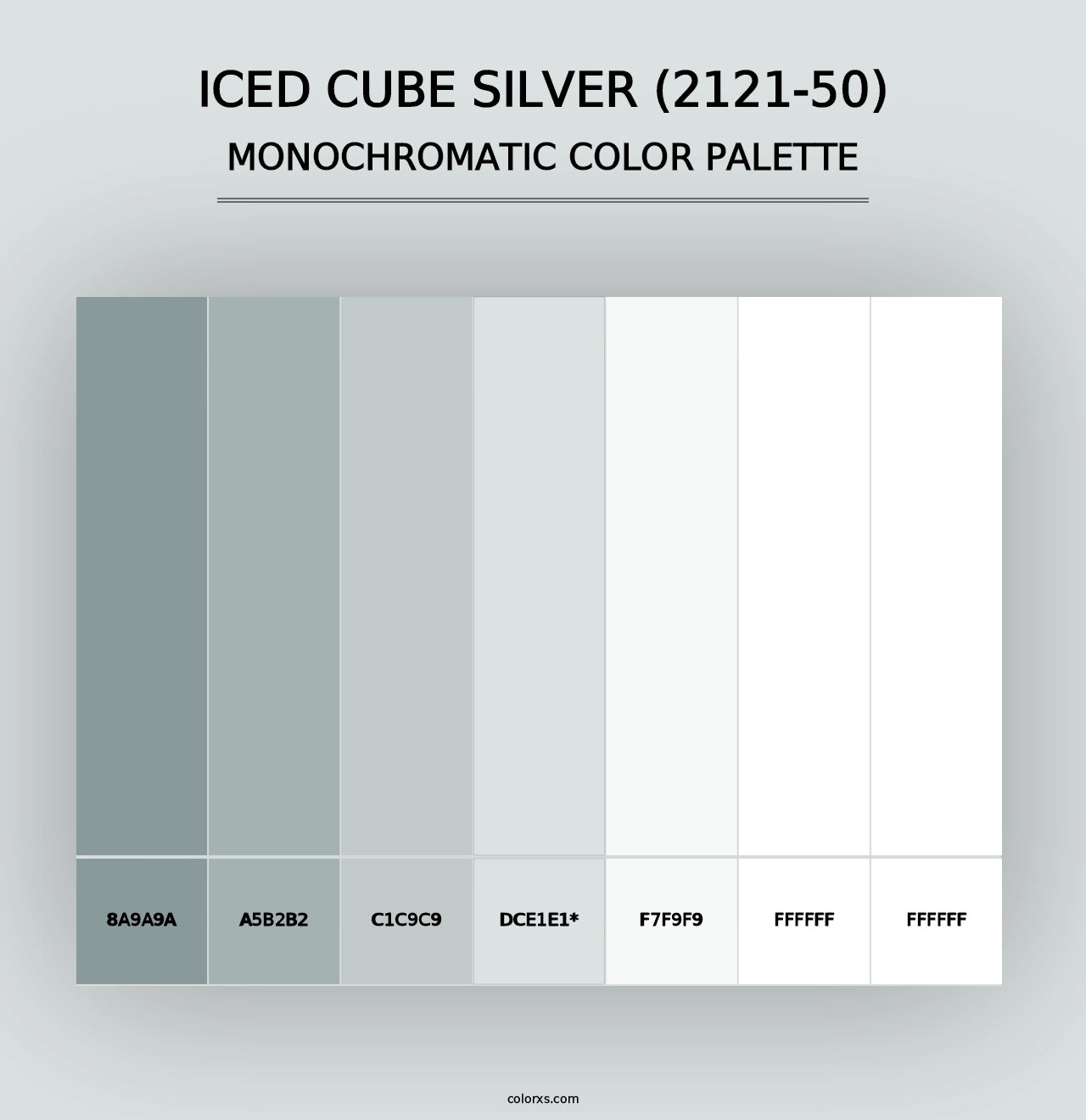 Iced Cube Silver (2121-50) - Monochromatic Color Palette